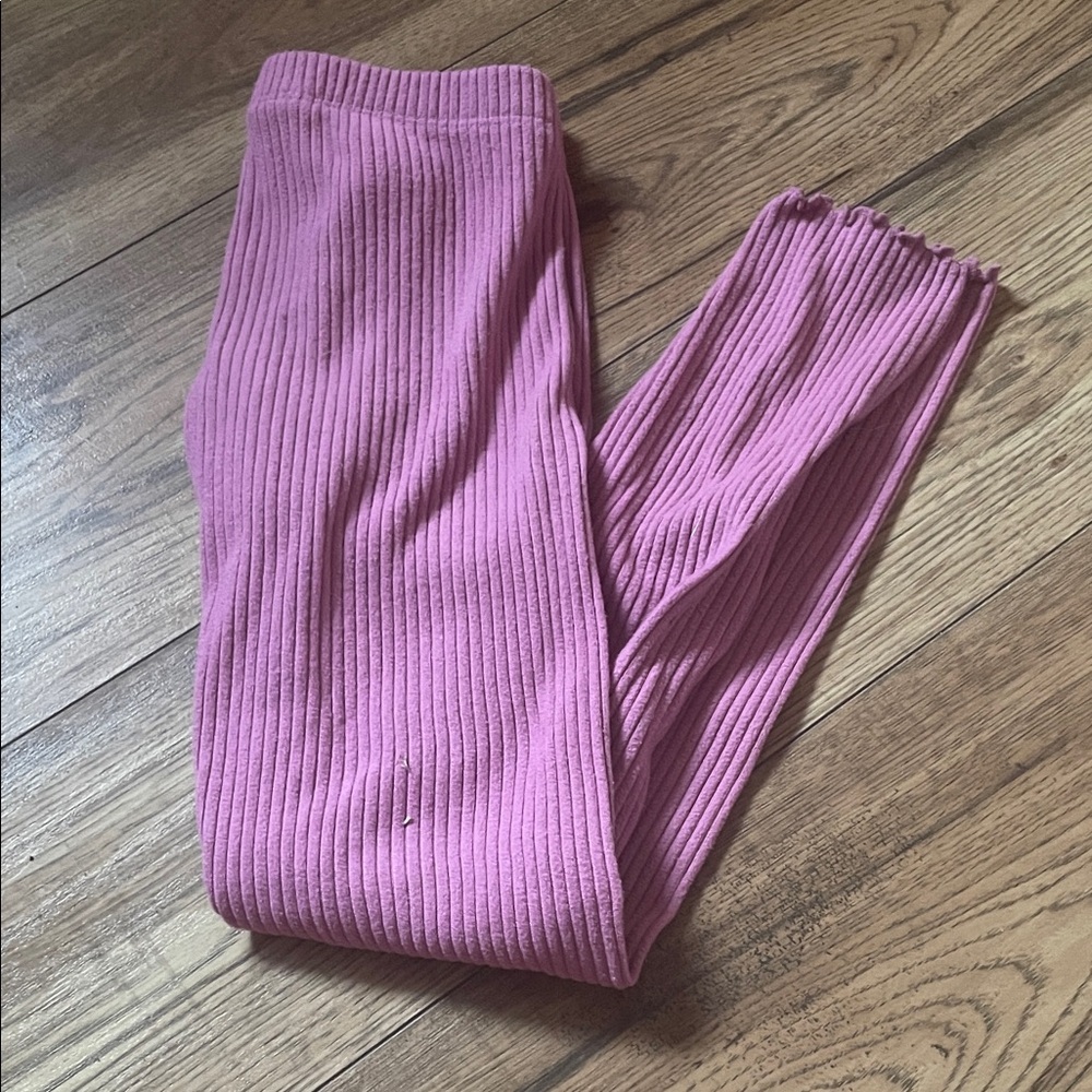 Cat & Jack Ribbed Pink Leggings for Kids (Bin A)